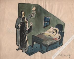 Zbigniew Pronaszko, [rysunek, lata 1930-te] Rodzina żydowska / Scena przydrożna