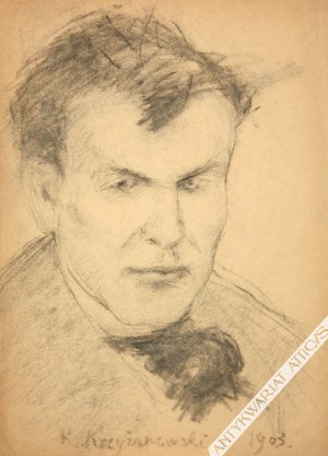 Janina Szokalska (1881-1974), [rysunek węglem, 1903] Portret Konrada Krzyżanowskiego