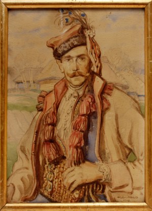 Henryk Uziembło (1879-1949), [rysunek, 1917] Krakowiak [portret Włodzimierza Tetmajera]