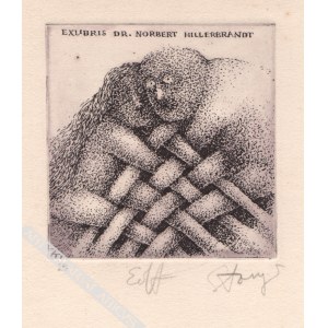 Stasys Eidrigevičius (Ur. 1949), [grafika, 1980] Ex Libris Dr. Norbert Hillerbrandt