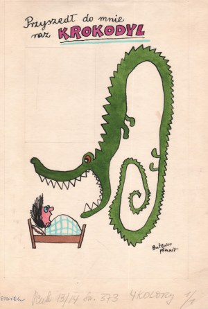 Bohdan Butenko (1931-2019), [rysunek, lata 80-te] Przyszedł do mnie raz krokodyl