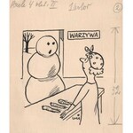 Gwidon Miklaszewski (1912-1999), [rysunek, lata 1980-te] Czy mógłbym dostać nowy nos? Tamten ukradł mi jakiś zając!