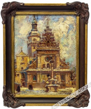 Irena Nowakowska-Acedańska (1909-1983), [obraz, przed 1945] Kościół św. Andrzeja i klasztor Bernardynów we Lwowie
