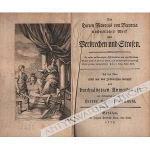 Cesare BECCARIA - Des Herren Marquis von Beccaria unsterbliches Werk von Verbrechen und Strafen