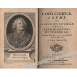 Melchior de POLIGNAC - L'anti-Lucrece, poeme sur la religion naturelle, compose par M. le Cardinal de Polignac, tom I-II