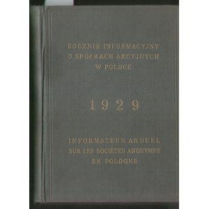 Rocznik informacyjny o spółkach akcyjnych w Polsce 1929