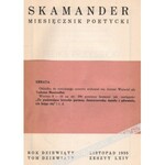 Skamander. Miesięcznik poetycki, rok dziewiąty, tom dziewiąty, zeszyt LXIV, listopad 1935
