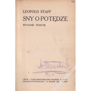 Leopold STAFF - Sny o potędze
