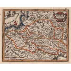 J. Ch. WEIGEL - [mapa, Polska, 1745] Regnum Poloniae ejusque confinia