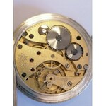 Srebrny zegarek kieszonkowy z herbem śląskiego rodu Ballestrem firma Junghans