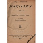 Książka adresowa Warszawa na 1920 rok. Rok pierwszy