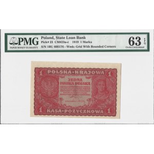 1 marka 1919 - I Serja BU - PMG 63 EPQ