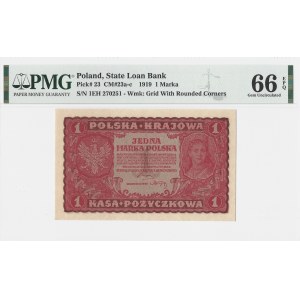 1 marka 1919 - I Serja EH - PMG 65 EPQ