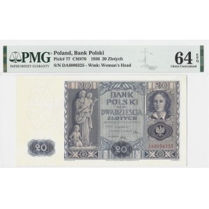 20 złotych 1936 - seria DA - PMG 64 EPQ