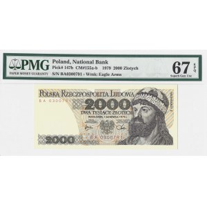2000 złotych 1979 - seria BA - PMG 67 EPQ