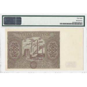 1000 złotych 1947 - seria F - PMG 58