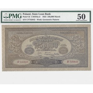 250 000 marek polskich 1923 - seria CF - PMG 50