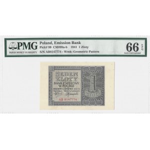 1 złoty 1941 - seria AB - PMG 66 EPQ