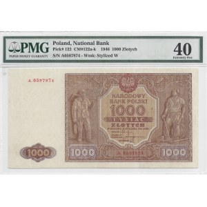 1000 złotych 1946 - seria A - PMG 40