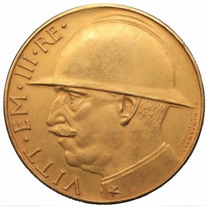 WŁOCHY - Vittorio Emanuele III - medal 1928 - złoto