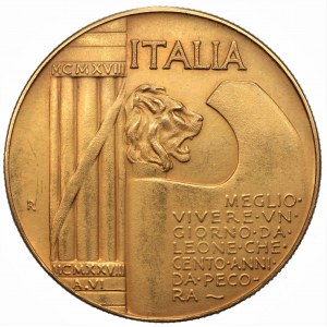 WŁOCHY - Vittorio Emanuele III - medal 1928 - złoto