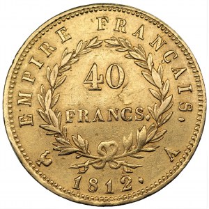 FRANCJA - Napoleon Bonaparte - 40 franków 1812 (A) Paryż