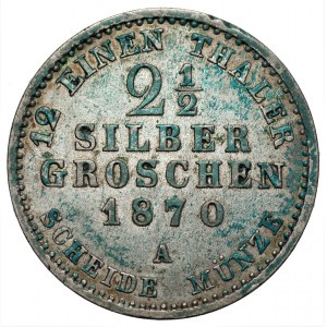 NIEMCY Prusy - 2 1/2 grosza srebrnego 1870 - (A) Berlin