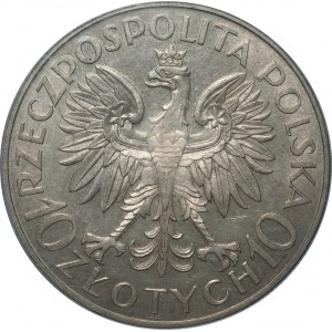 II RP - 10 złotych 1933 - Jan III Sobieski - PCGS AU58