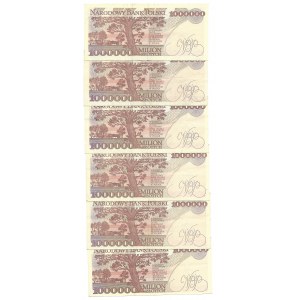 1 000 000 złotych 1993 - serie F, G, H, K, L, N - razem 6 sztuk