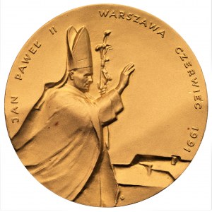 Medal wybity z okazji 200-lecia Konstytucji 3 Maja 1991 - ZŁOTO 999, 27 gram