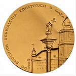 Medal wybity z okazji 200-lecia Konstytucji 3 Maja 1991 - ZŁOTO 999, 27 gram