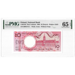 Miasta Polskie - Warszawa - 10 złotych 1990 - B - PMG 65 EPQ