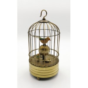 Ptaszki w klatce - zegar z budzikiem