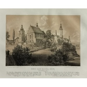 N. ORDA - rysował, M. FAJANS  - litografia, Biecz nad rzeką Ropą - z „Albumu widoków historycznych Polski” (1875-1883) - reprint