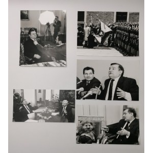 RADKIEWICZ, WALCZAK, Lech Wałęsa - zestaw 5 fotografii czarno białych