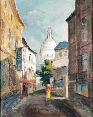 Stanisław Jan ŁAZOREK  (1938-2000), Widok na bazylikę Sacré-Cour na Montmartre w Paryżu