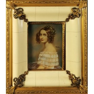 HIRMO (pocz. XX w.), Miniatura: Portret młodej kobiety