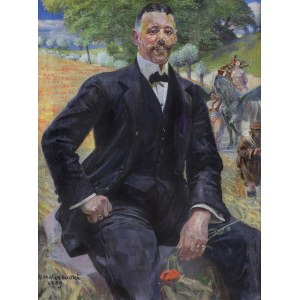 Malczewski Jacek, PORTRET MĘŻCZYZNY Z CZERWONYM MAKIEM, 1909