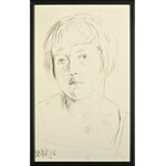 Wlastimil HOFMAN (1881-1970), Portret dziewczynki | Półakt kobiecy (rysunek dwustronny) (1926)