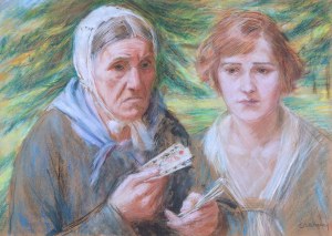 Józef Szczęsny (1885 Rybitwy – 1968 Natolin), Dwie kobiety - Wróżba