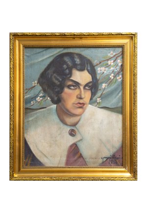 Lech Grześkiewicz (ur. 1913 Poznań - 2012), Portret młodej kobiety, 1934 r.