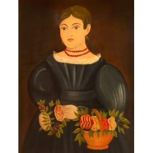 Malarz ludowy (XIX w.), Dziewczyna z koszem kwiatów