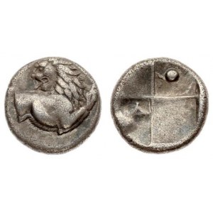 Greece Thrace Chersonesos 1 Hemidrachm (400-350BC). Averse: Forepart of lion right; head reverted. Reverse...