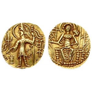 India Kushan Empire 1 Dinar Shaka Circa AD 325-345. AV Dinar  Uncertain mint...