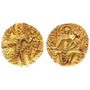 India Kushan Empire 1 Dinar  Shaka I. Circa AD 325-345. AV Dinar. Uncertain mint...