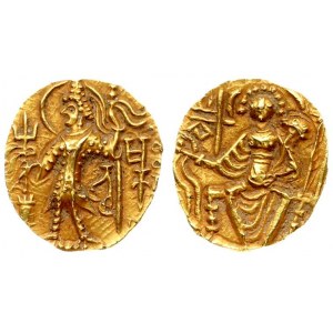 India Kushan Empire 1 Dinar. Shaka I. Circa AD 325-345. AV Dinar. Uncertain mint...