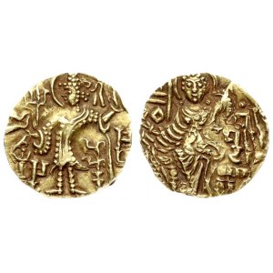 India Kushan Empire 1 Dinar  Shaka. Circa AD 325-345. AV Dinar Uncertain mint...