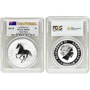 Australia 1 Dollar 2014 P Stock Horse. Averse...