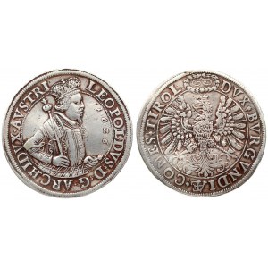 Austria 2 Thaler 1626 Hall  Archduke Leopold(1626-1632). Averse: Crowned half figure holding sword and orb right...