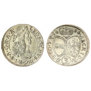Austria 3 Kreuzer 1684 Hall. Leopold I (1658-1705). Averse:Laureate armored and draped bust right. Reverse...